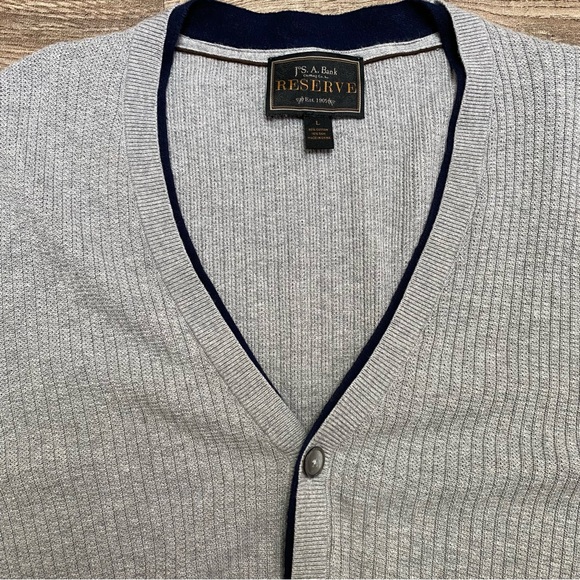 Jos A Bank Silk Blend Ribbed Cardigan - Picture 10 of 11